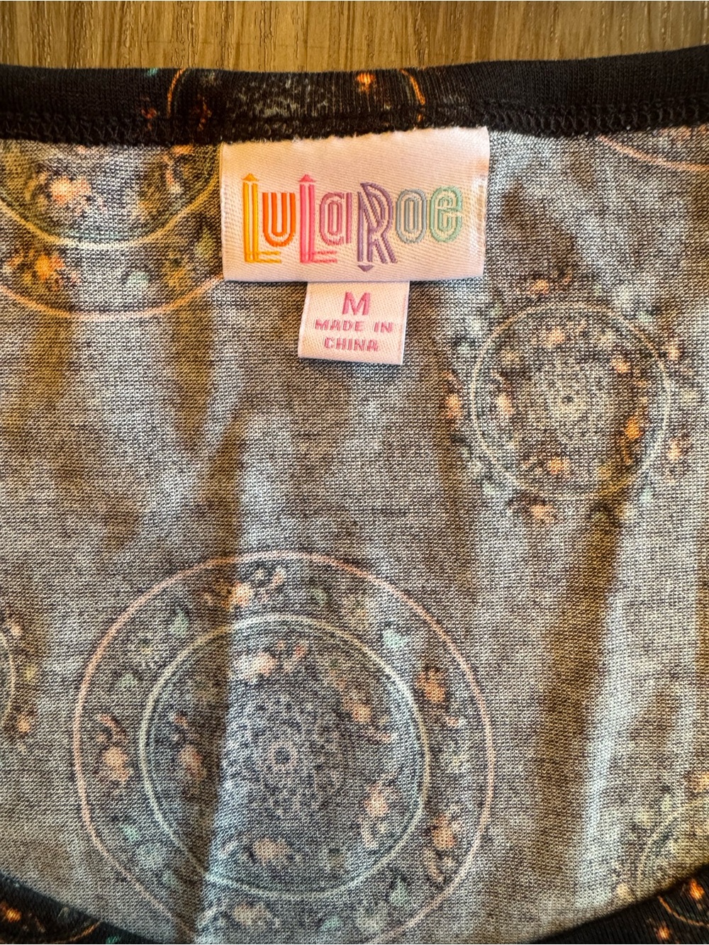 NWT LuLaRoe Black Maxi Dress with Multicolor Medallion Print - Picture 4 of 6